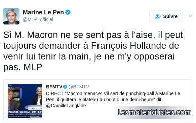 Tweet Marine Le Pen - Débat 2017